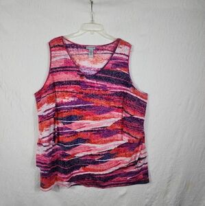 COLORFUL CATHERINE'S 3X SLEEVELESS TOP